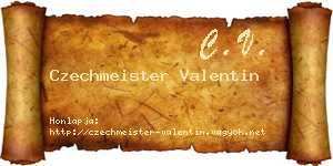 Czechmeister Valentin névjegykártya